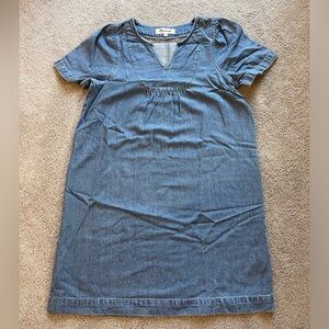 Madewell Women’s Denim Popover Swing Blue Dress Size Small